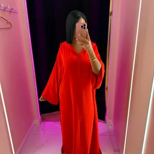 Jellaba marocaine crêpe de soie