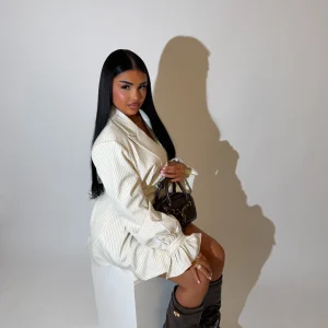 Blazer robe rayure Classy