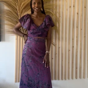 Ensemble haut cache cœur et longue jupe