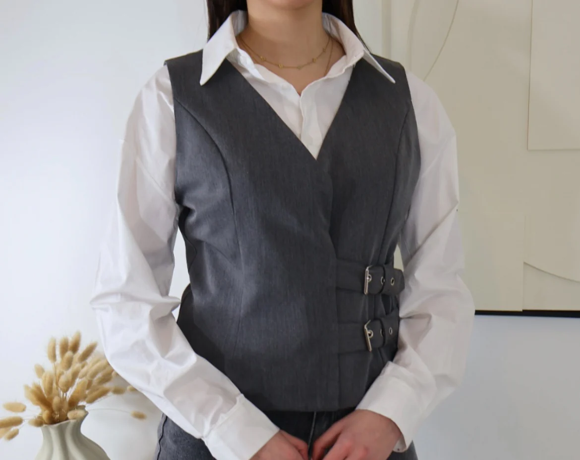 GILET GRIS IRIS – Image 2