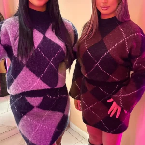 Ensemble jupe à carreaux