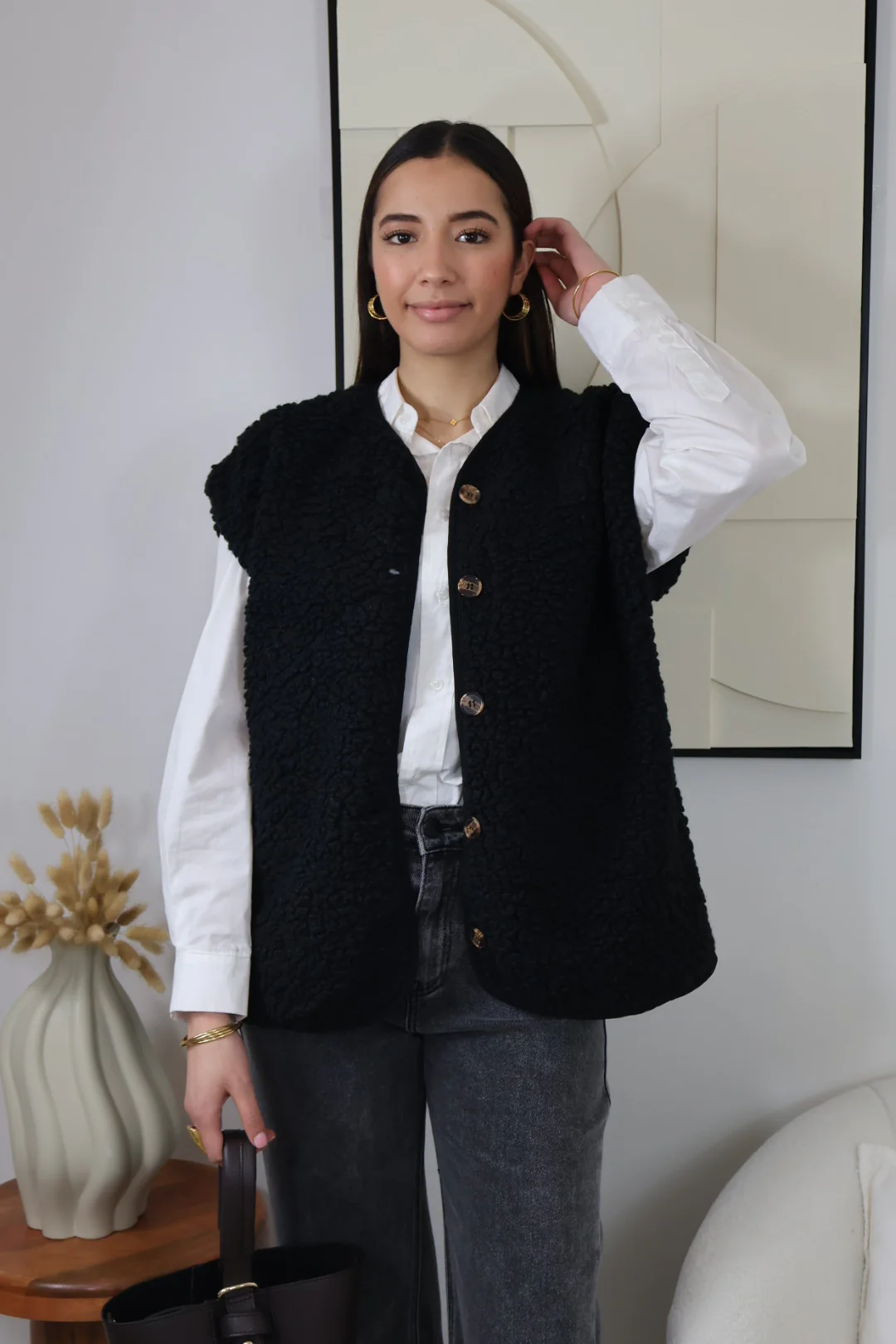 GILET NOIR ANDREA