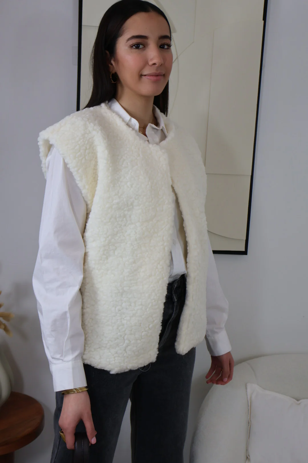 GILET SANS MANCHES ÉCRU MOUMOUTE ADÈLE – Image 4