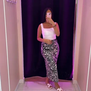 Jupe longue zèbre sans fente