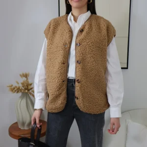 GILET CAMEL ANDREA