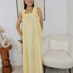 ROBE EMMA JAUNE PASTEL