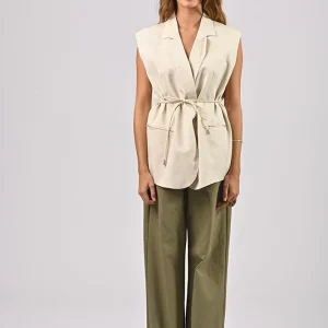 Veste sans manches Abel Ecru