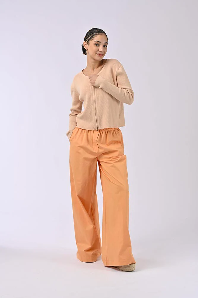 Gilet zippé Alicia Ecru