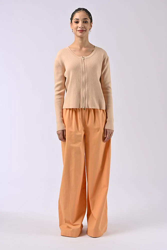 Gilet zippé Alicia Ecru – Image 2