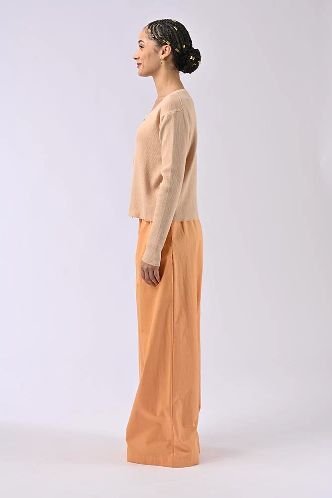 Gilet zippé Alicia Ecru – Image 3