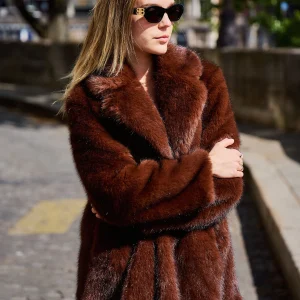 ANASTASIA - Manteau en fausse fourrure