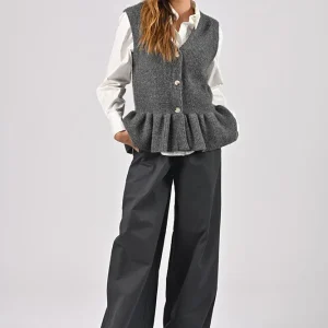 Gilet zippé Ayline gris