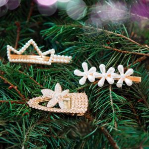 Lot de Barrettes Pinces Perles et Strass