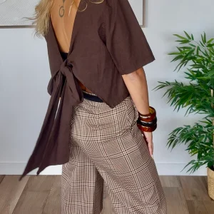 BLOUSE DOS NU MARRON