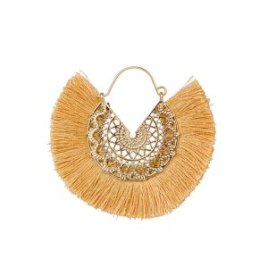 Boucles d&rsquo;Oreilles Frange Coton – Coral