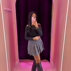 Jupe écolière gris