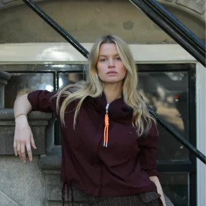 Cagoule Griotte en maille douce et chaude