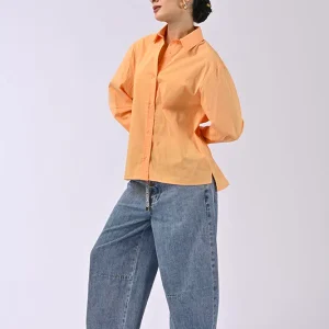 Chemise brodée Daria Orange