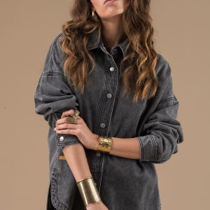 Chemise Bertie Denim Gris manches longues