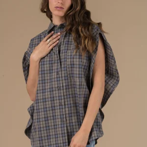 Chemise Fabiola Carreaux Bleus