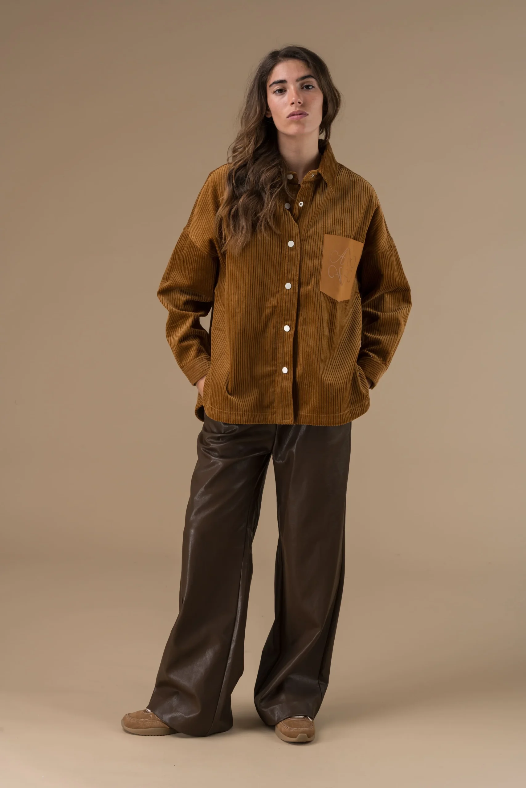 Chemise Bertie Camel manches longues