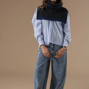 Col coco marine écharpe moderne et compacte