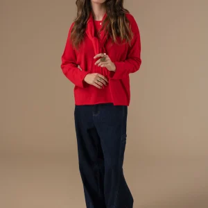 Pull Manu manches longues à patte de boutonnage