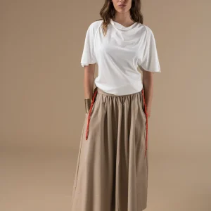 Top Rebecca manches courtes à encolure drapée