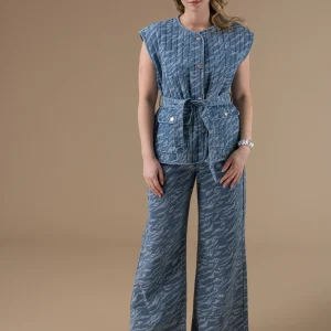 Pantalon Terry coupe large et fluide