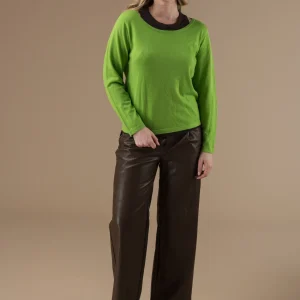 Pantalon Alyzee en simili cuir