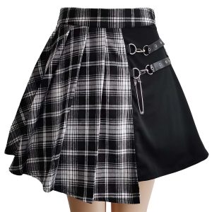 Demi Jupe Écossaise Noire Et Blanche