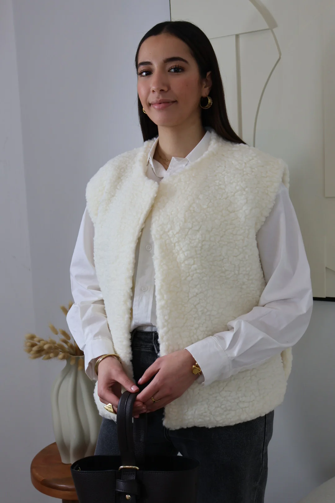 GILET SANS MANCHES ÉCRU MOUMOUTE ADÈLE – Image 3