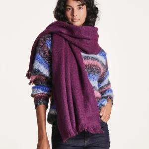 Écharpe unie violette