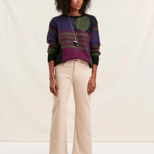 Jean droit beige en coton biologique