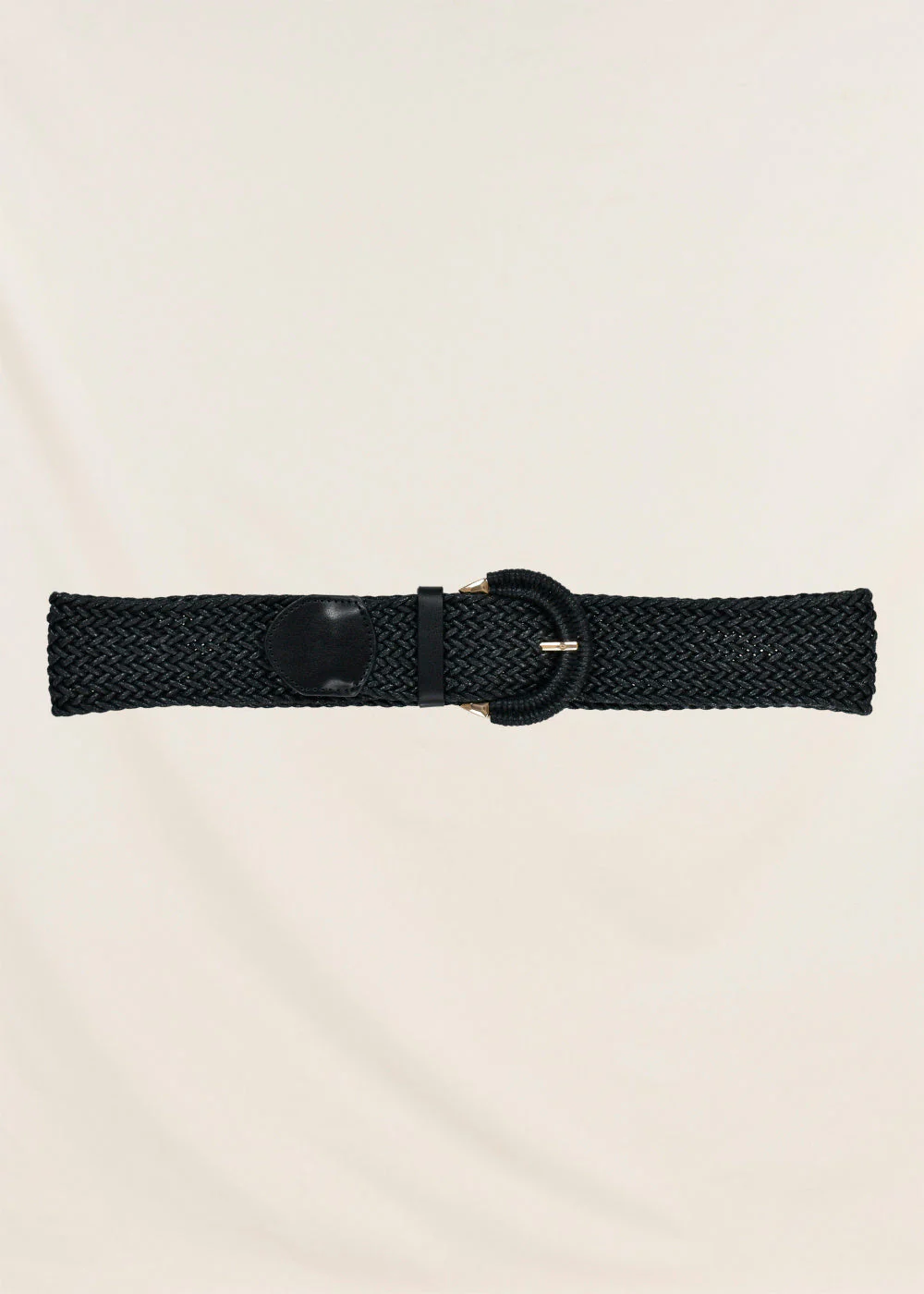Ceinture large tressée noire – Image 3