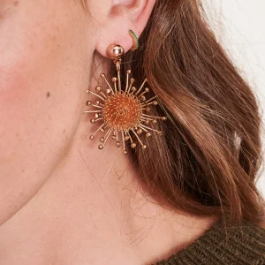Boucles d'oreilles pampille soleil