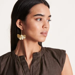 Boucles d'oreilles fleur de ginko
