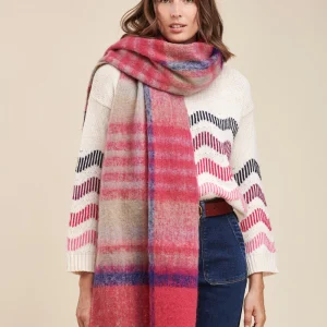 Écharpe grands carreaux