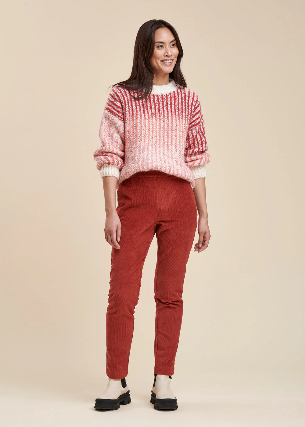 Pantalon droit velours