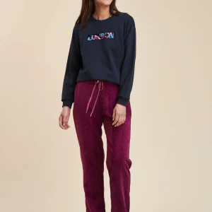 Pantalon velours coupe carotte