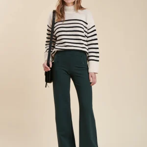 Pantalon à pont en jersey milano