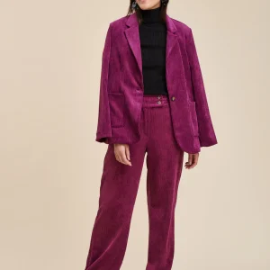 Pantalon velours coupe large