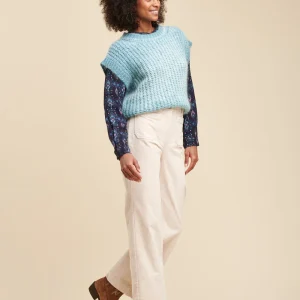 Pantalon large en velours