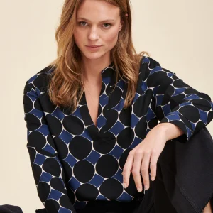 Top à imprimé graphique en viscose Ecovero