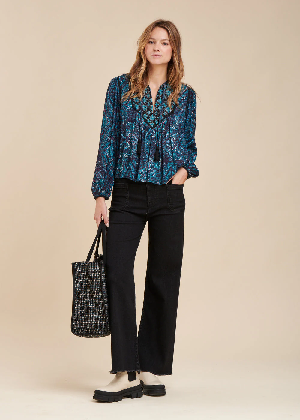 Top en viscose Ecovero avec jeu d'imprimé – Image 6