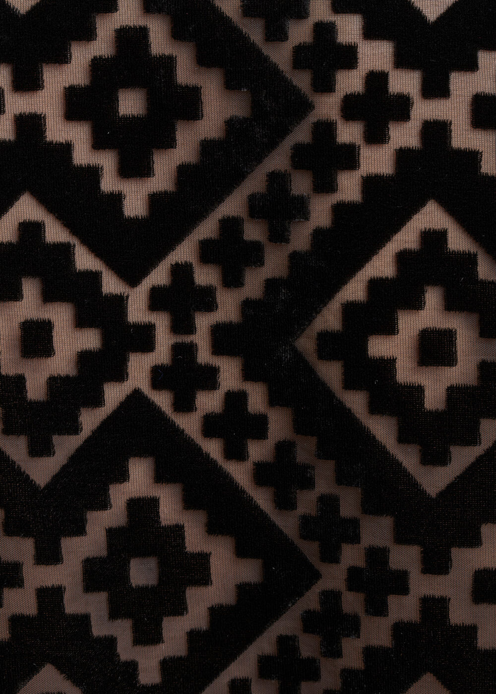 Top coupe droite en velours dévoré – Image 4