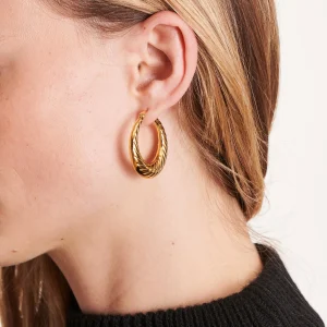 Boucles d'oreilles créoles dorées