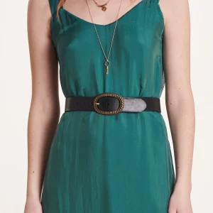 Ceinture noire boucle serpent