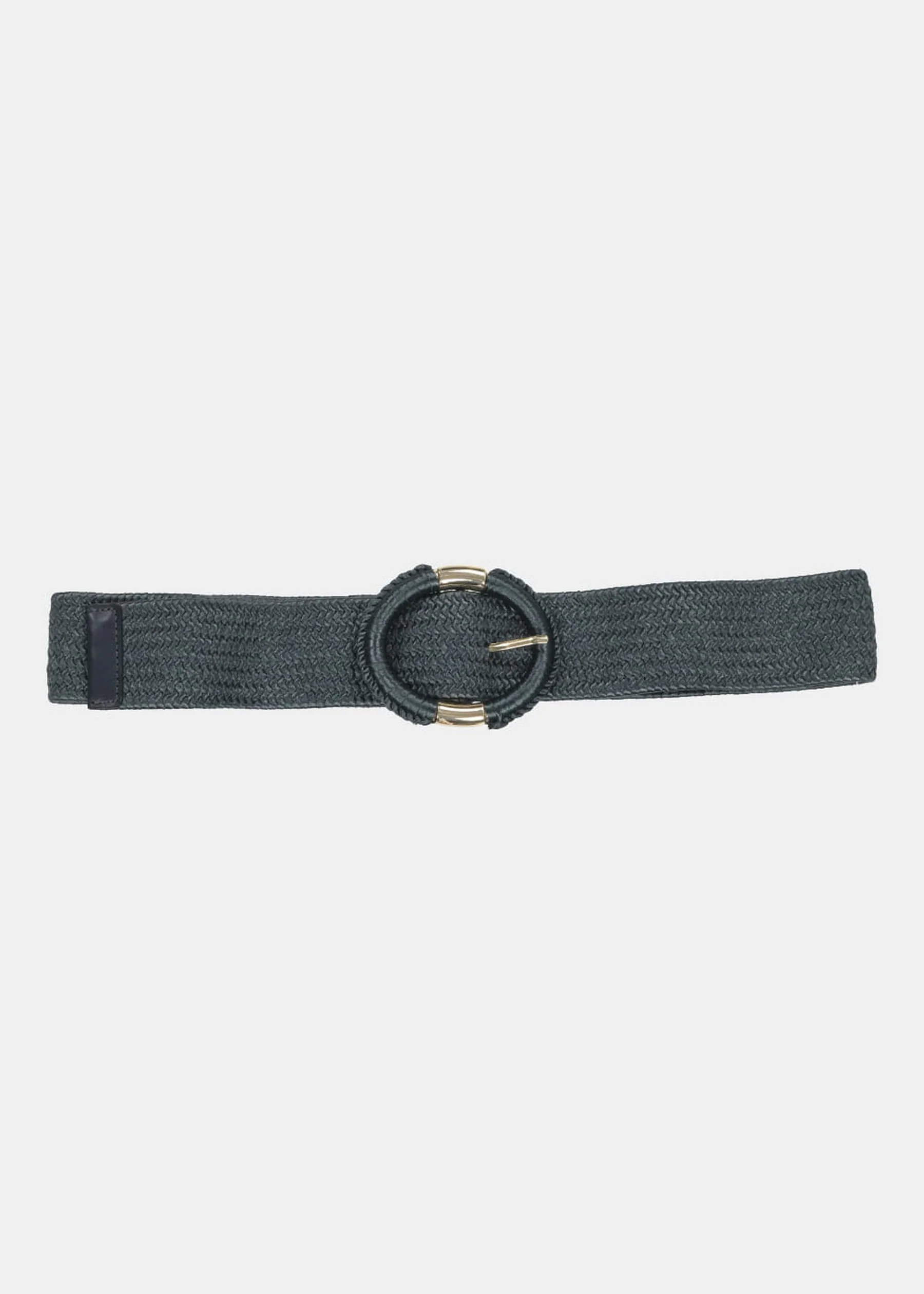 Ceinture bleu gris élastiquée boucle ovale – Image 3