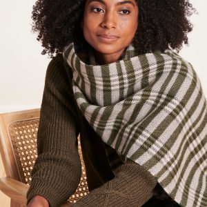 Écharpe bicolore rayée